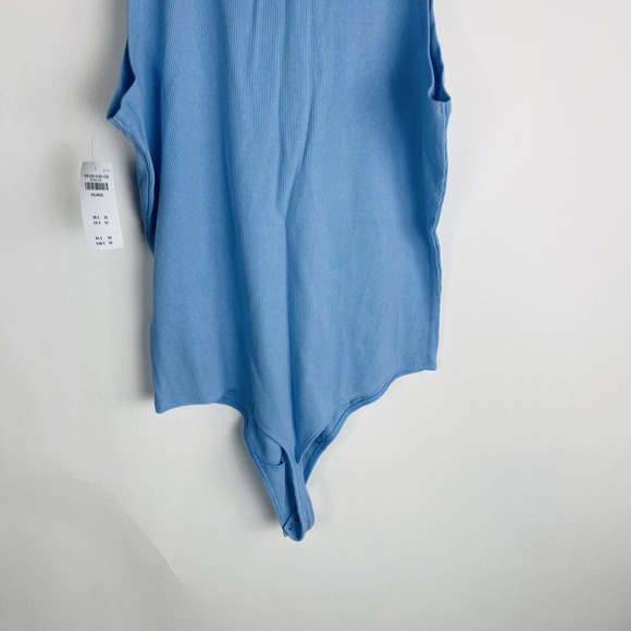 New Abercrombie & Fitch Womans Sz XL Soft A&F Ribbed Polo Bodysuit Blue NWT - Picture 6 of 7
